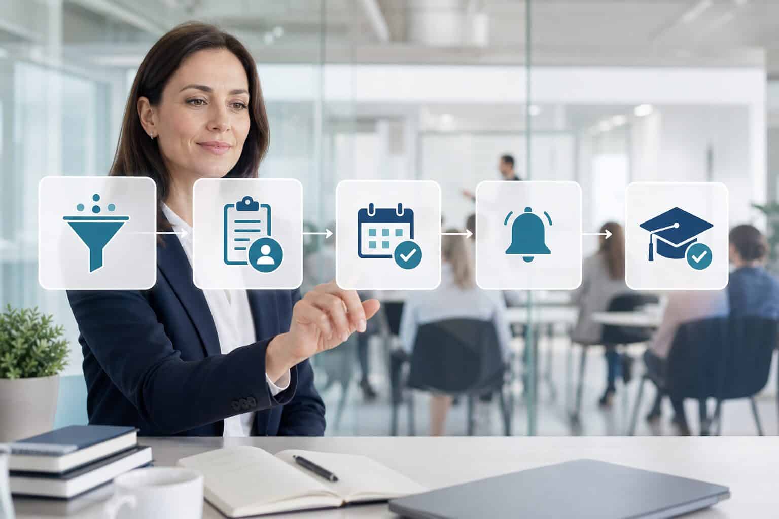 Pipeline CRM dalla richiesta di informazioni all'iscrizione al corso