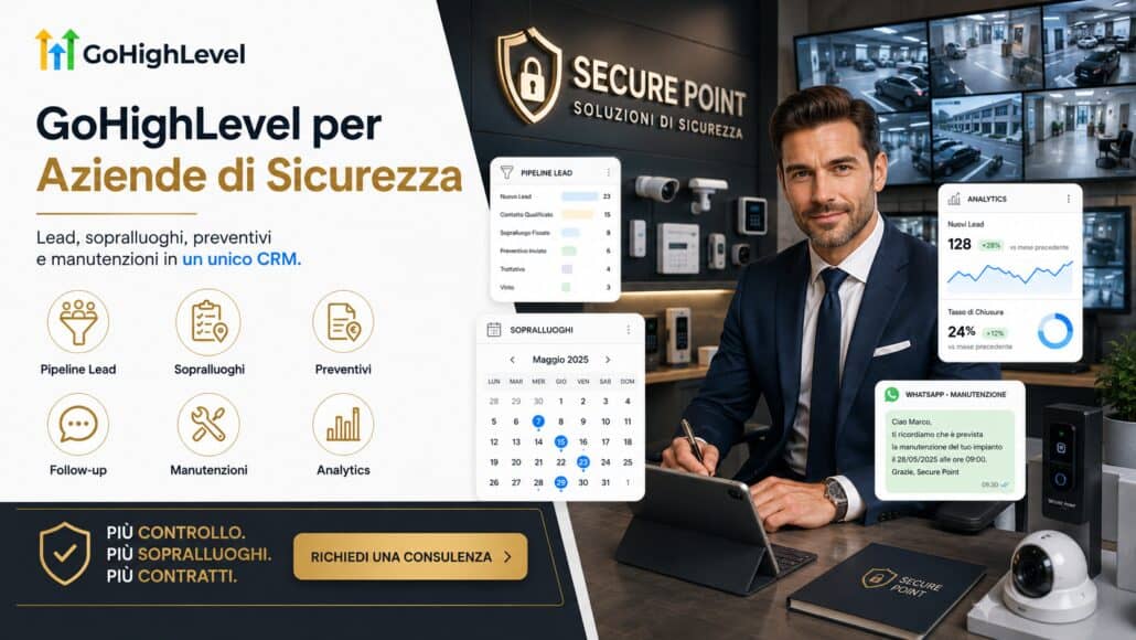 GoHighLevel per aziende di sicurezza: guida CRM