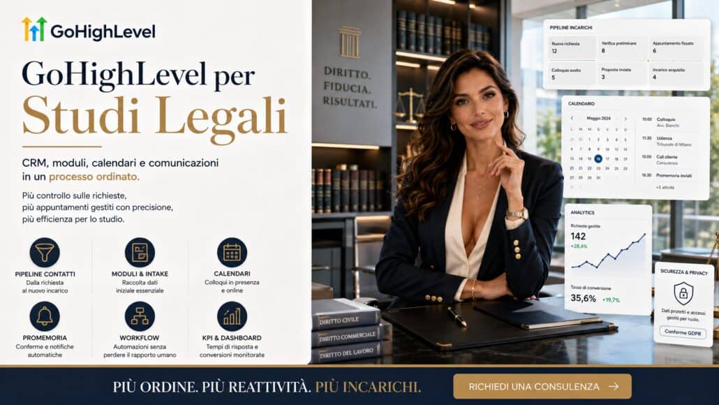 GoHighLevel per studi legali: guida CRM