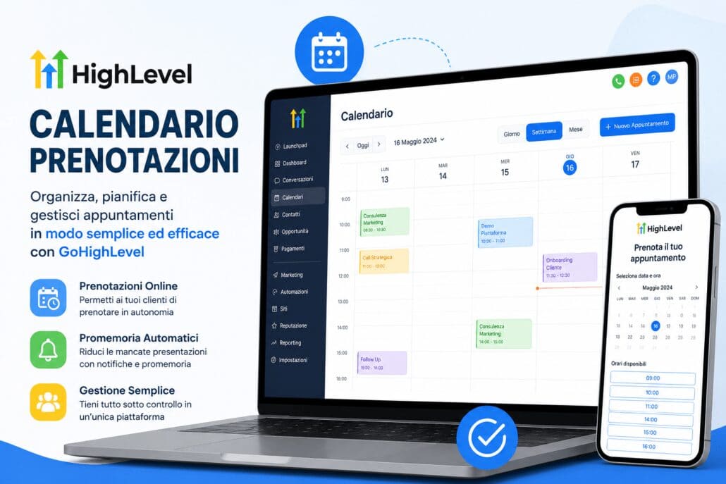 GoHighLevel calendario e prenotazioni: guida